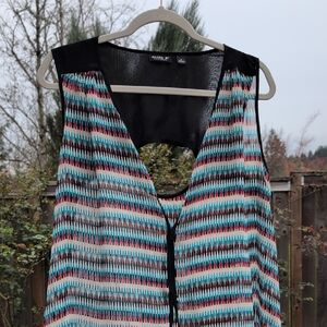 Allen B. By Allen Schwartz Multicolor Sleeveless Blouse